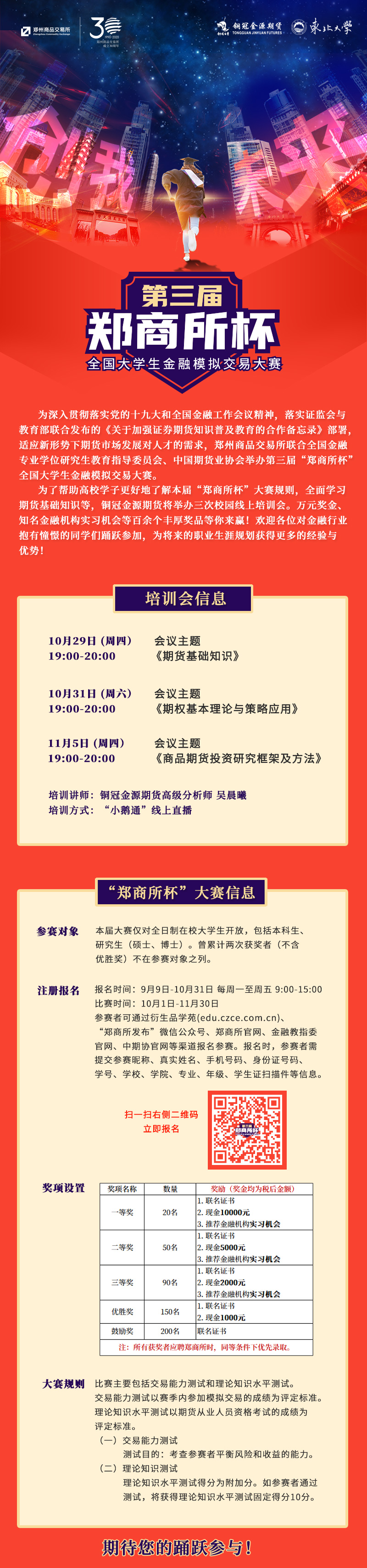 【“鄭商所杯”線上培訓(xùn)會(huì)】期貨市場(chǎng)發(fā)展情況及基本交易規(guī)則線上講座